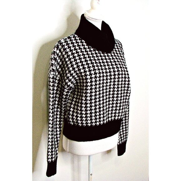 RD Style Turtleneck Sweater Check Hounds Tooth NWT - Picture 2 of 11